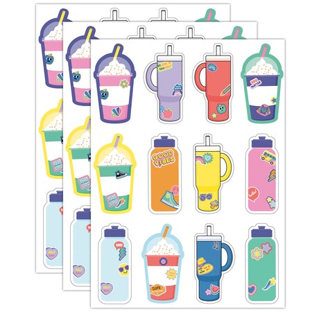 Carson Dellosa We Stick Together Cups & Water Bottles Cut-Outs, 108PK 120651